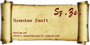 Szentes Zsolt névjegykártya